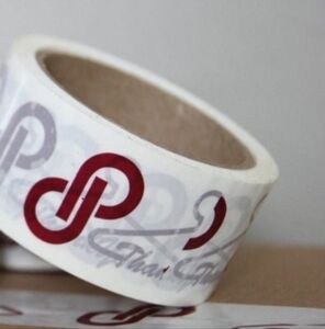 Thank You Tape 1 Roll Posh Swag Merch White Burgendy Seller Resell Designer P